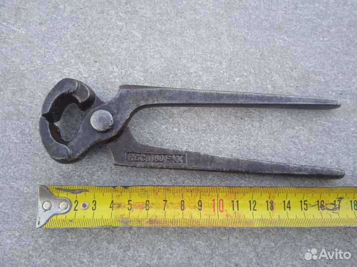 Клещи старые немецкие, грабли кованые ранний СССР