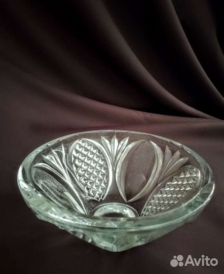 Конфетница времен ссср. Салатник. Хрусталь. Металл