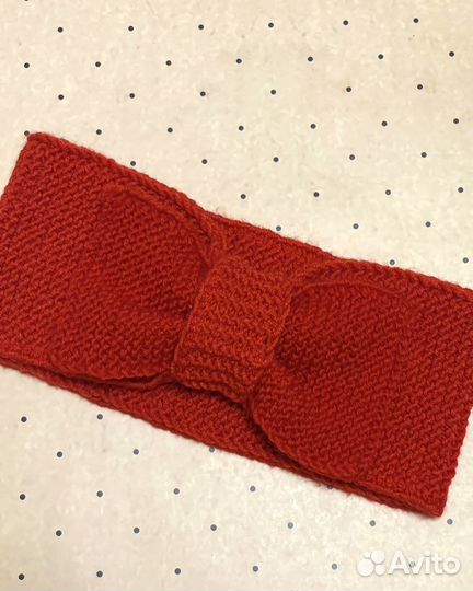 Повязка на голову вязаная