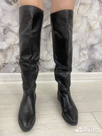 Сапоги женские натуральная кожа 37