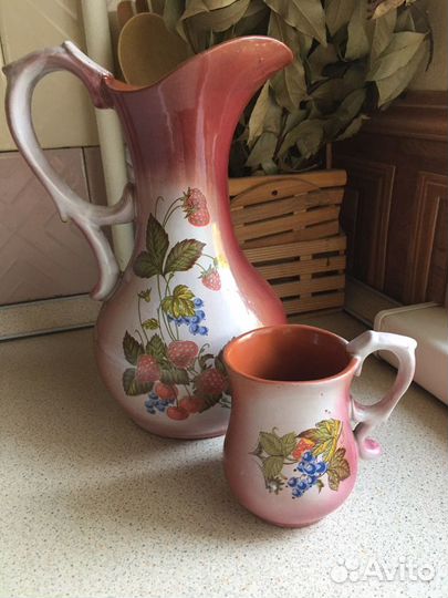 Посуда глиняная и фаянсовая винтаж