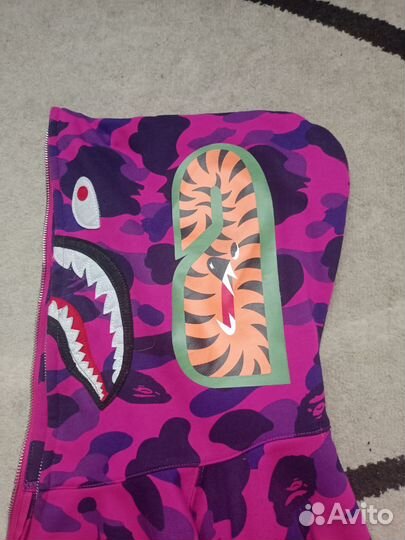 Зип худи bape shark