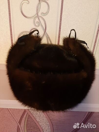 Норковая шапка мужская ушанка