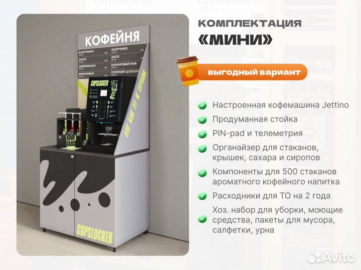 Кофейня самообслуживания Мини, бизнес на кофе