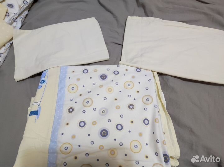 Бортики в детскую кроватку + одеяло