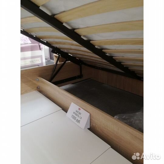 Кровать 1,6 Люкс Зара дуб сонома/белый