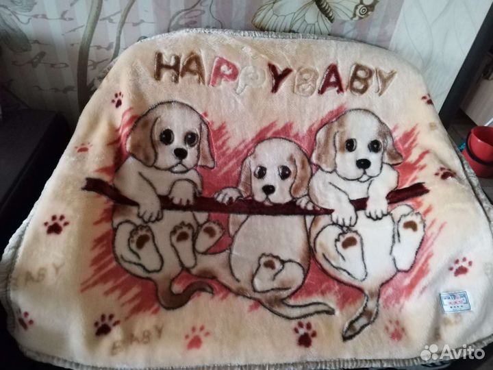 Плед детский плюшевый