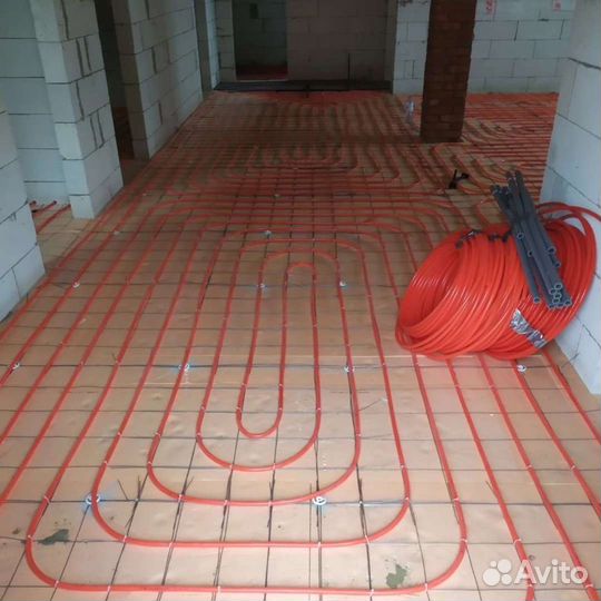 Монтаж водяного теплого пола