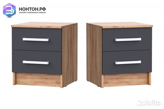 Комплект тумб Мартина графит / дуб крафт