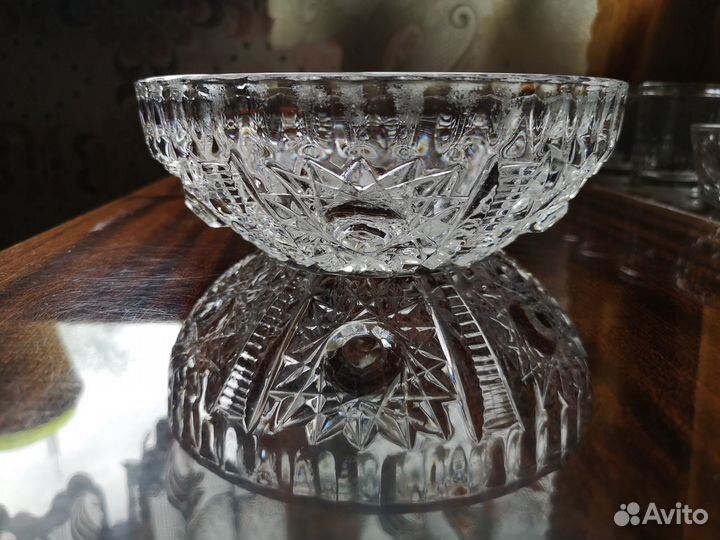 Салатник хрустальный времен СССР