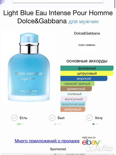 Dolce&gabbana Light Blue Eau Intense Pour Homme