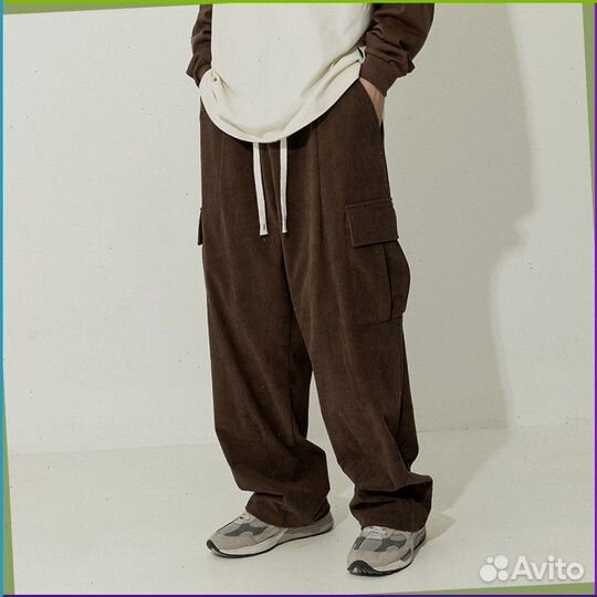 Карго штаны широкие (s - xxl)