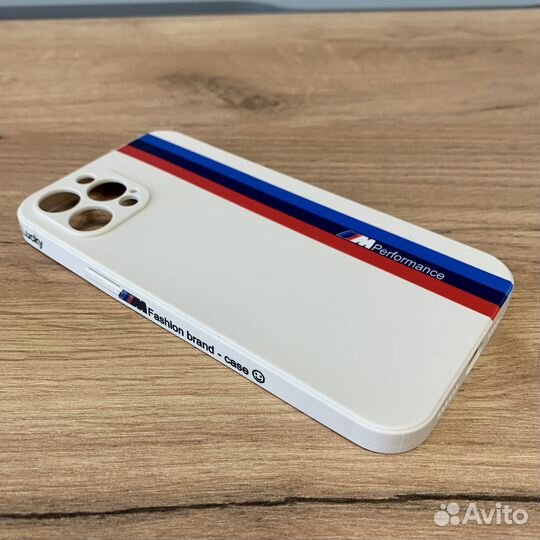 Чехол на iPhone 12 pro max BMW. Белый