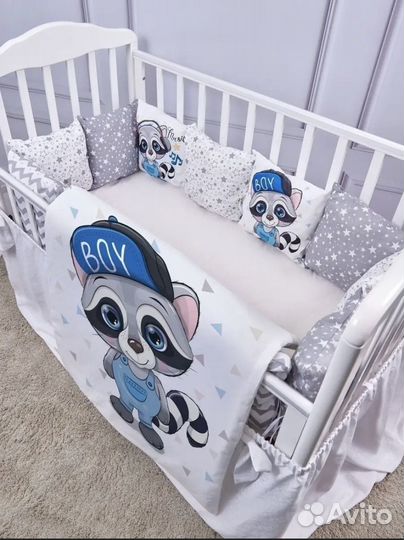 Комплект бортиков с одеялом новые