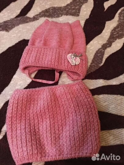 Комплект шапка и снуд