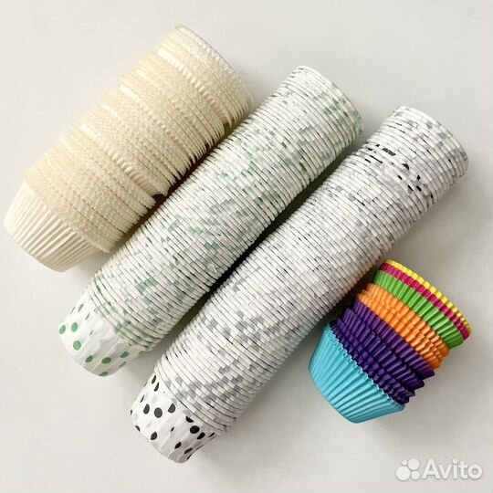 Бумажные формы для выпечки капкейков, куличей