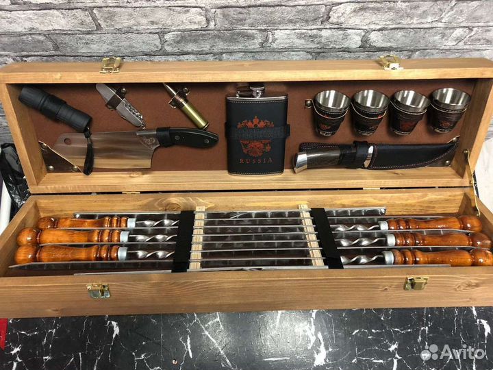 Подарочный набор шампуров в кейсе