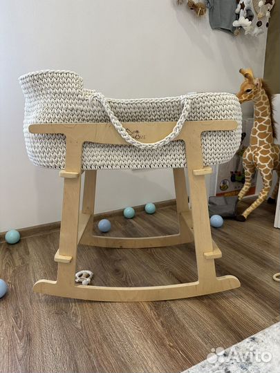 Детская вязаная люлька колыбель мобиль