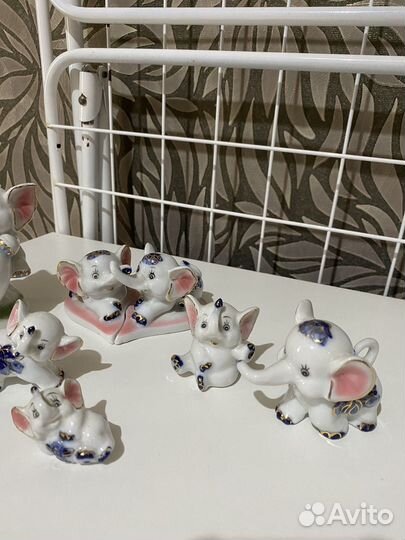 Фарфоровые статуэтки слоники