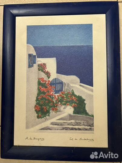 Репродукция в рамке 25х35 см