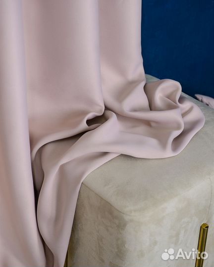 Шторы блэкаут Амадео светло-розовый новые пошив