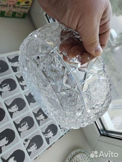 Большая хрустальная ваза СССР