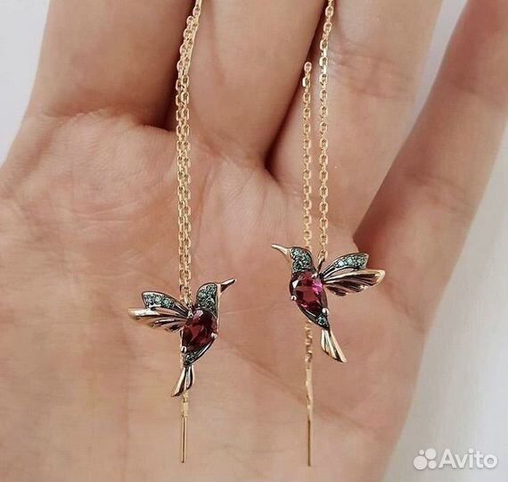 Серьги Колибри