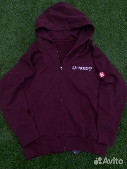 Зип худи от Cav Empt в бордовом варианте