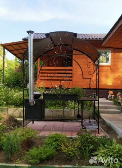 Мангал с крышей