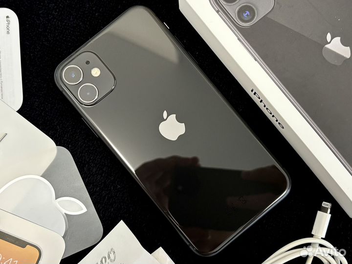 Эпл Айфон 11 Чёpный 128гб Sim/eSim