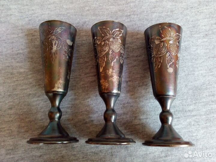 Ликёрные рюмки Киев 1958 серебро 875 пробы