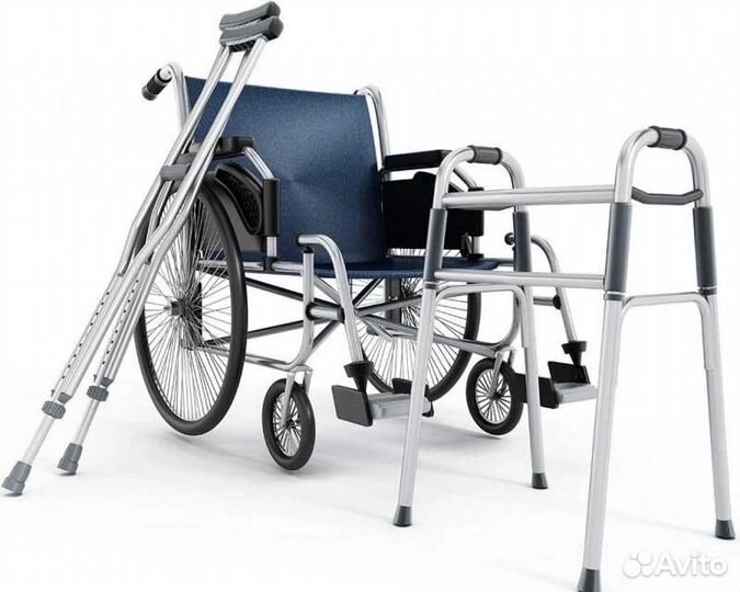 Коляска инвалидная, ходунки, костыли