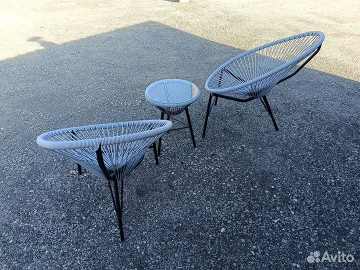 Комплект садовой плетеной мебели для террасы