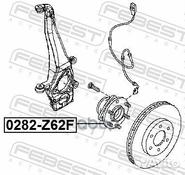 0282Z62F к-кт подшипника ступ. перед. Nissan P