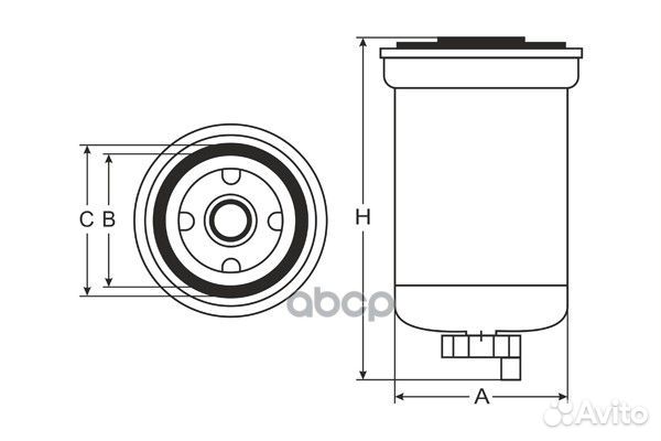 Фильтр топливный ST-302 st302 SCT