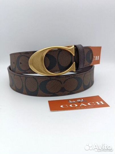 Ремень женский coach натуральная кожа люкс