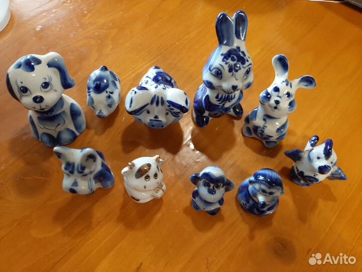 Фигурки гжель СССР