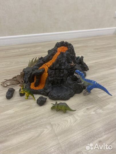 Schleich Гигантский вулкан и Ти-рекс