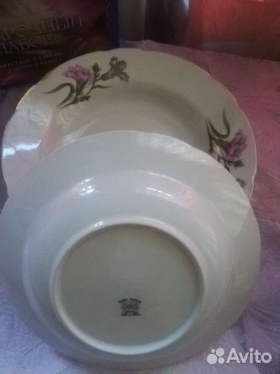 Глубокие суповые тарелки, японский фарфор