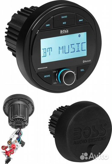 Магнитола Boss Audio MGR300B круглая USB/AUX/Bluet