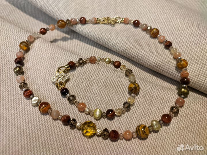 Ожерелье браслет,комплект