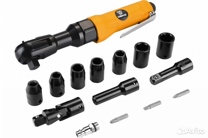Гайковерт Deko dkpt03 пневмо трещетка +кейс 15пр