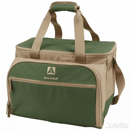 Термосумка с посудой для пикника Арктика зеленая