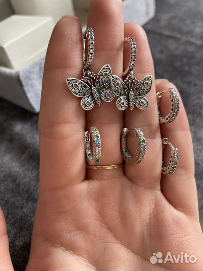 Сережки серебро 925