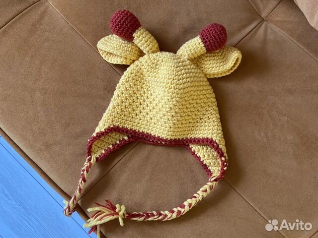 Детская шапка жираф