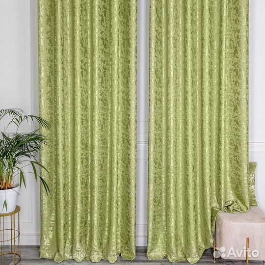 Комплект штор Версаль Светло-зеленые готовые