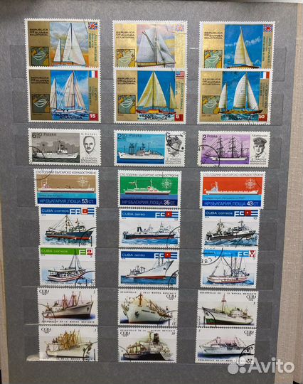 Почтовые марки корабли, парусники, флот