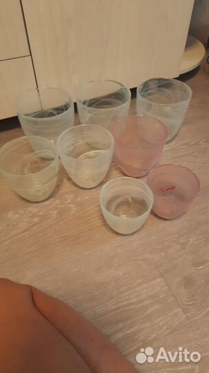 Горшки под цветы стеклянные