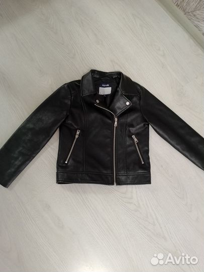 Кожаная куртка косуха для девочки