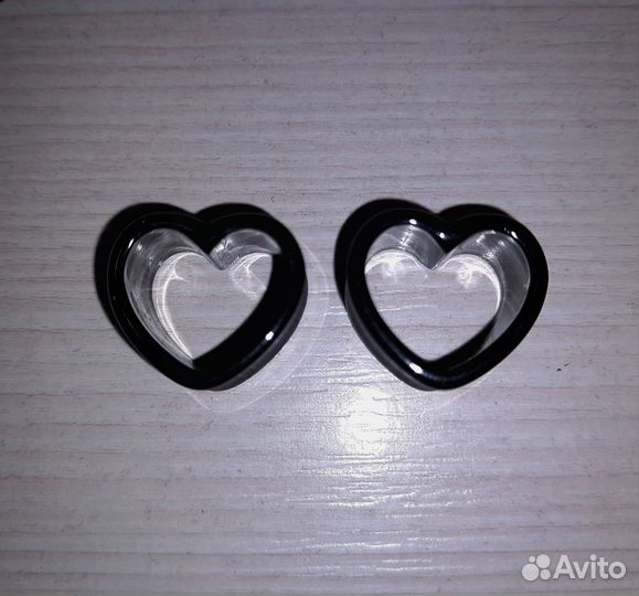 Тяги тоннели плаги акрил чёрные